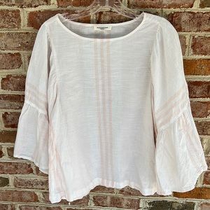 Beach Lunch Lounge pink and white flowy top XS NWOT